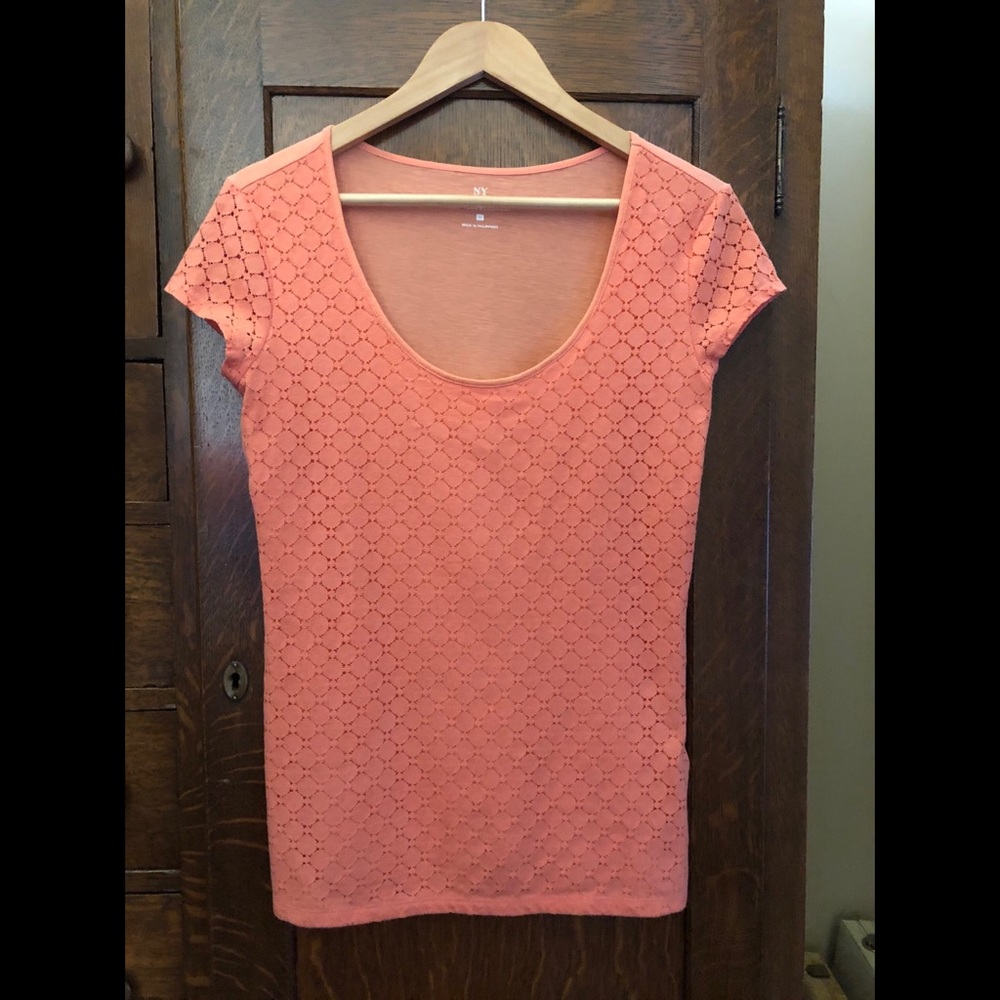 New York & Co. Women’s Medium Coral Color Blouse
